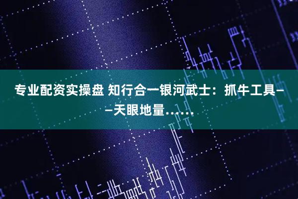 专业配资实操盘 知行合一银河武士：抓牛工具——天眼地量……