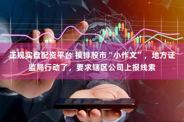 正规实盘配资平台 摸排股市“小作文”，地方证监局行动了，要求辖区公司上报线索